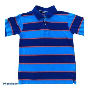 Children’s Place Boys Short Sleeve Blue Stripe Polo Shirt Size 7